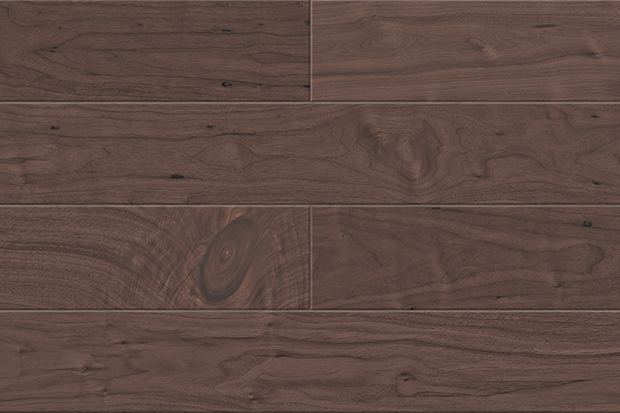 WQ518 无醛三层实木地板 深黑胡桃色 大板
